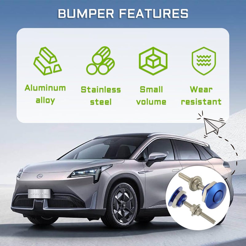 EPLZON Diameter 1.25 inch Quick Release Latch Bumper Bumper Hood License Plate Lock Clip Kit Universal Aluminum Engine Hood Pin(Pack of 2pcs,Blue) - Image 5